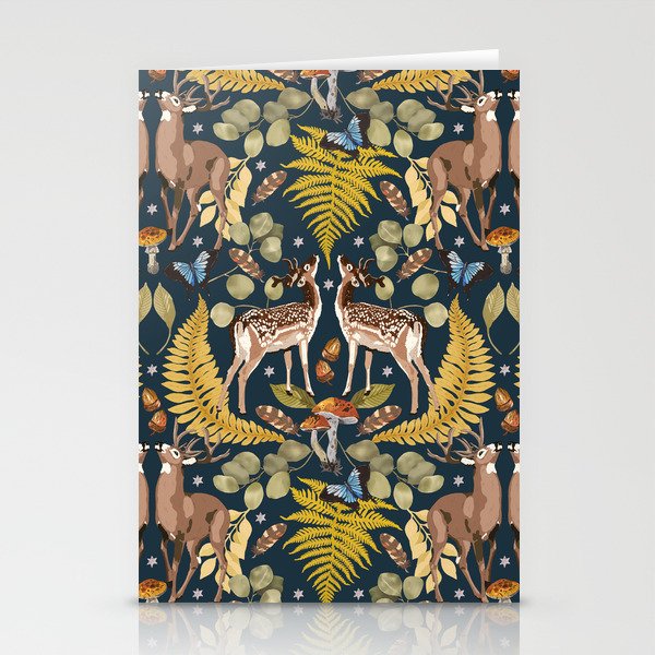 Deer Reflection at Night A Stationery Card Gallery Image 1