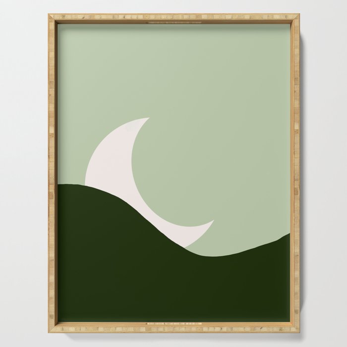 Abstract moon Serving Tray Gallery Image 1