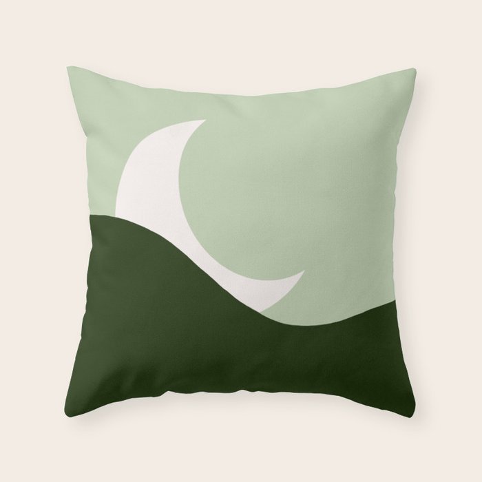 Abstract moon Throw Pillow Gallery Image 6