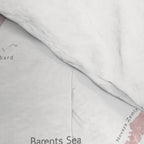 World map in dusty pink & grey watercolor, Adventure awaits Comforter Gallery Image 4