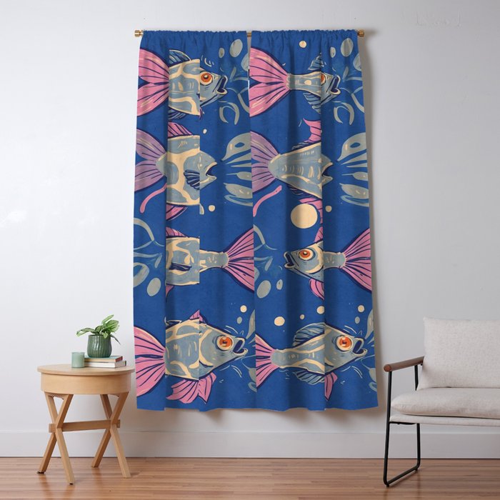 Oceanic Life - Fishes Window Curtain Gallery Image 5