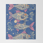 Oceanic Life - Fishes Throw Blanket Gallery Image 2