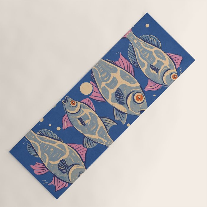Oceanic Life - Fishes Yoga Mat Gallery Image 1