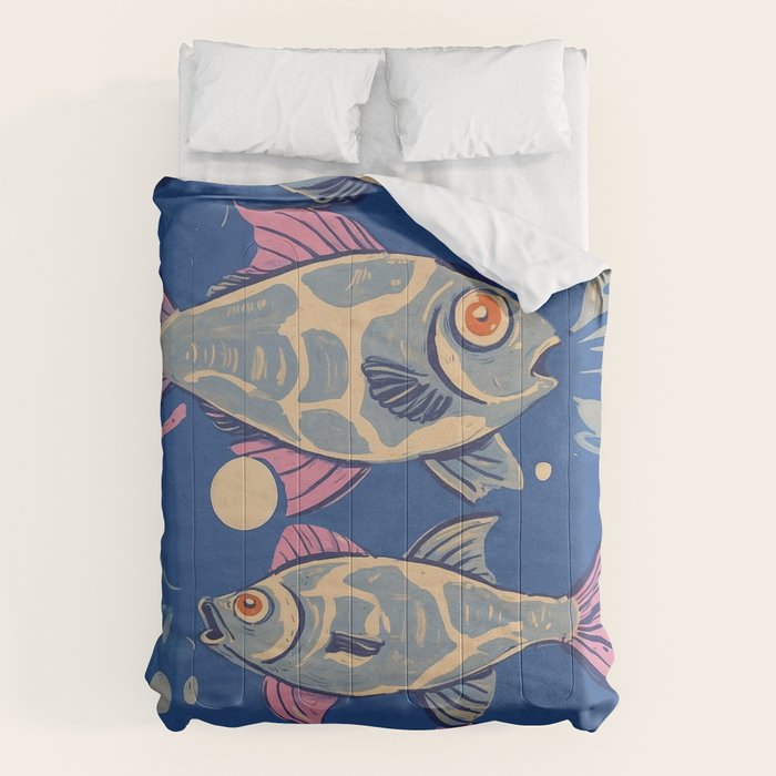 Oceanic Life - Fishes Comforter Gallery Image 1