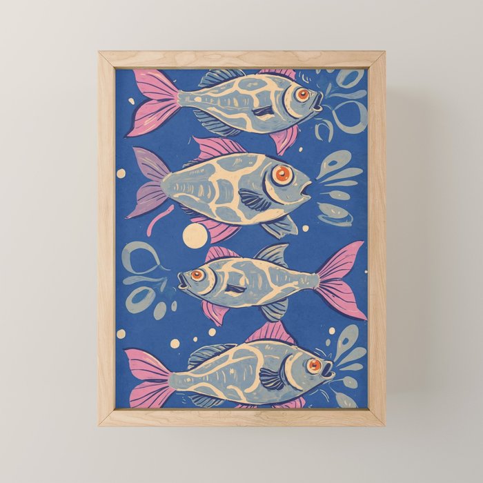 Oceanic Life - Fishes Mini Art Print Gallery Image 1