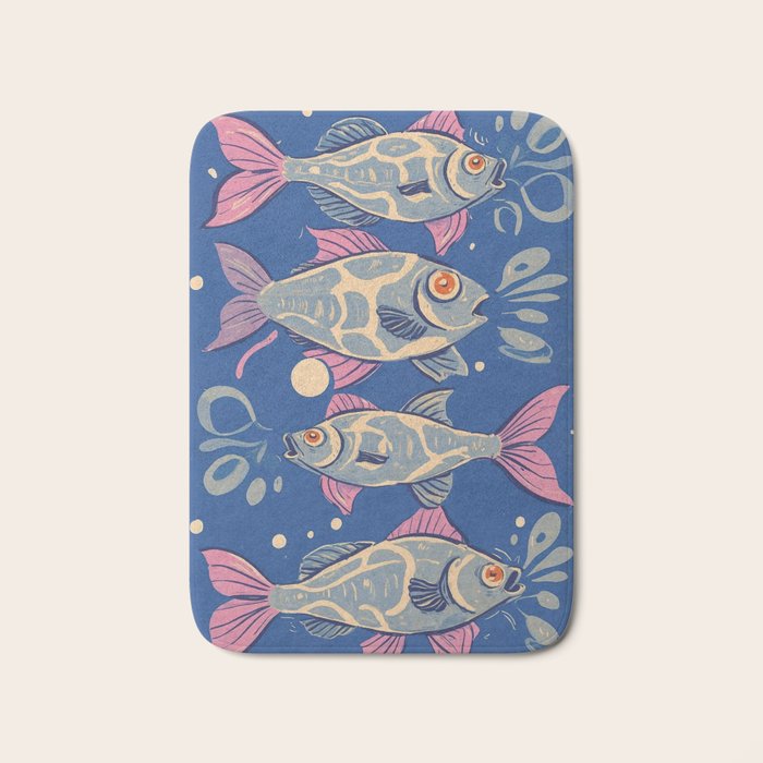 Oceanic Life - Fishes Bath Mat Gallery Image 1