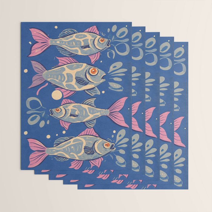 Oceanic Life - Fishes Wrapping Paper Gallery Image 3