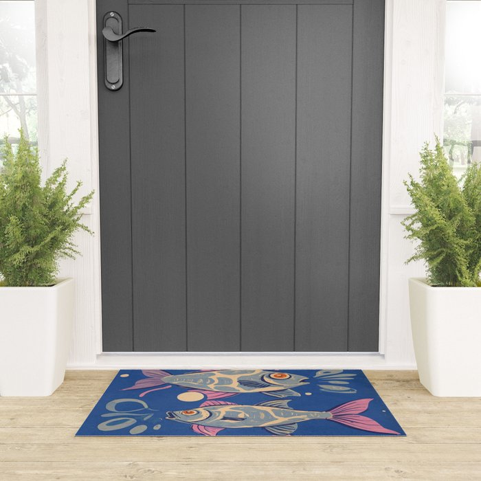 Oceanic Life - Fishes Welcome Mat Gallery Image 3