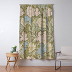 William Morris Vintage Chrysanthemum Pastel Pink Gold Blue 1876  Window Curtain Gallery Image 5