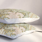 William Morris Vintage Chrysanthemum Pastel Pink Gold Blue 1876  Pillow Sham Gallery Image 3