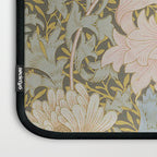 William Morris Vintage Chrysanthemum Pastel Pink Gold Blue 1876  Laptop Sleeve Gallery Image 3