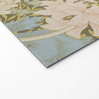 William Morris Vintage Chrysanthemum Pastel Pink Gold Blue 1876  Welcome Mat Gallery Image 2