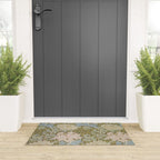 William Morris Vintage Chrysanthemum Pastel Pink Gold Blue 1876  Welcome Mat Gallery Image 3