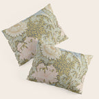 William Morris Vintage Chrysanthemum Pastel Pink Gold Blue 1876  Pillow Sham Gallery Image 3