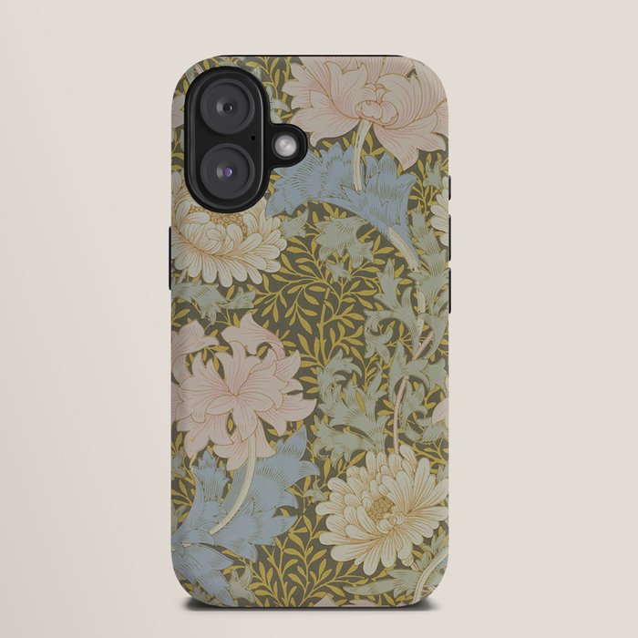 William Morris Vintage Chrysanthemum Pastel Pink Gold Blue 1876  iPhone Case Gallery Image 9