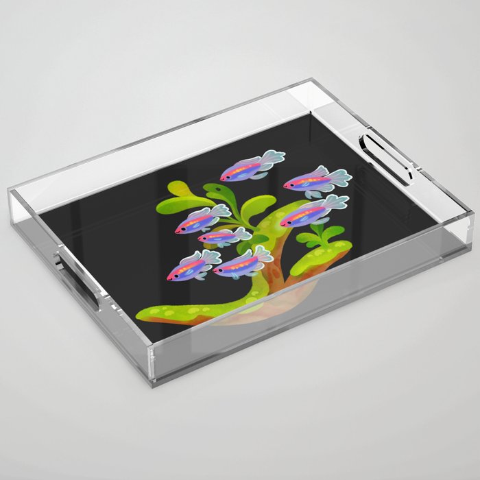 Freshwater fish and plants 1 Acrylic Tray Gallery Image 1