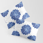 Indigo Succulent |  Watercolor Painting Pillow Sham Gallery Image 3