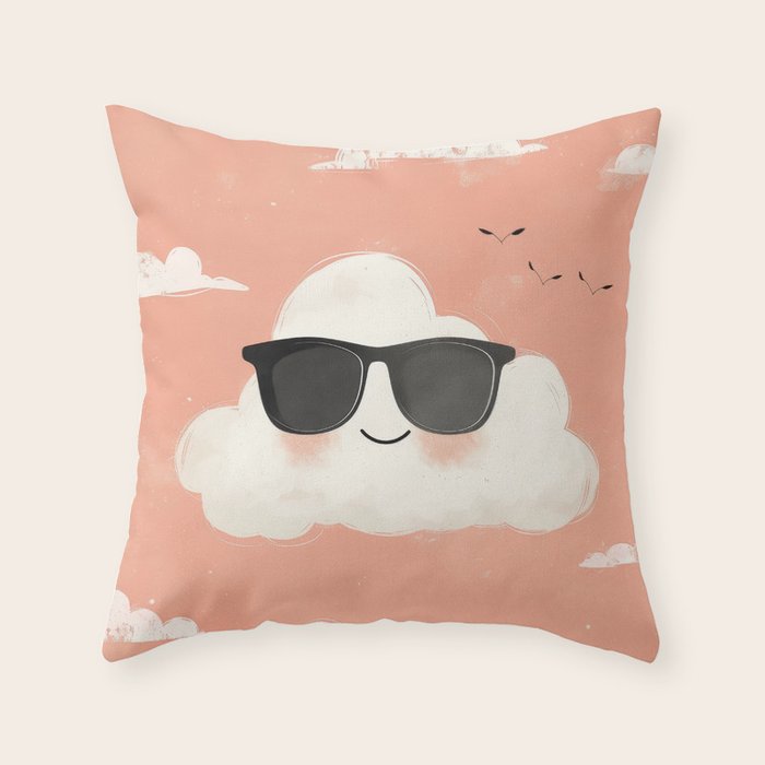 Too Cool to Rain Throw Pillow Gallery Image 6