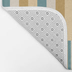 Mixed Stripes Pattern XVII Retro Nautical Bath Mat Gallery Image 2