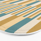 Mixed Stripes Pattern XVII Retro Nautical Bath Mat Gallery Image 3