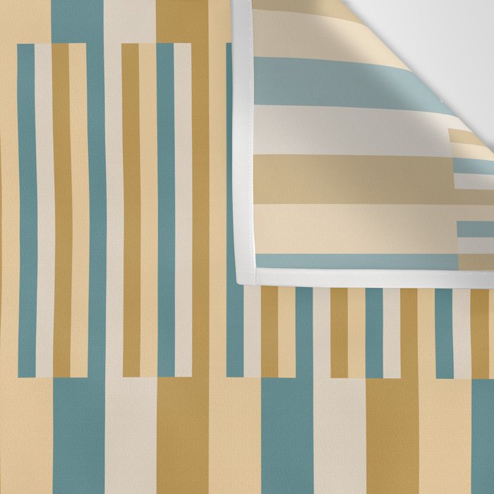 Mixed Stripes Pattern XVII Retro Nautical Wall Tapestry Gallery Image 3