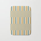 Mixed Stripes Pattern XVII Retro Nautical Bath Mat Gallery Image 1