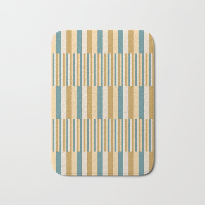 Mixed Stripes Pattern XVII Retro Nautical Bath Mat Gallery Image 1