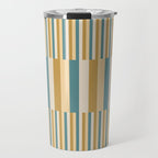 Mixed Stripes Pattern XVII Retro Nautical Travel Mug Gallery Image 1
