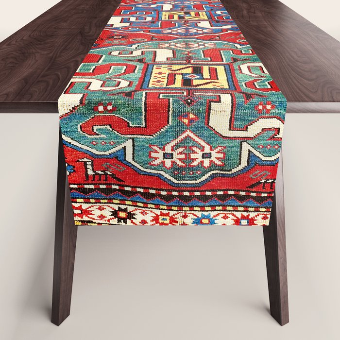 Chondzoresk Karabagh Caucasian Antique Carpet Print Table Runner Gallery Image 1