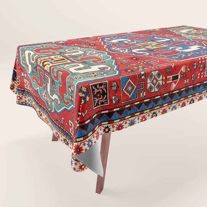 Chondzoresk Karabagh Caucasian Antique Carpet Print Tablecloth Gallery Image 1