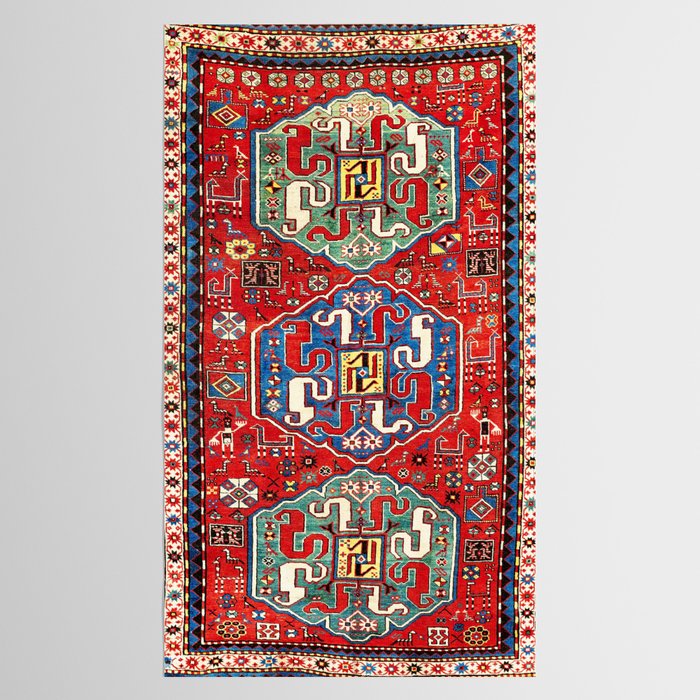 Chondzoresk Karabagh Caucasian Antique Carpet Print Tablecloth Gallery Image 2