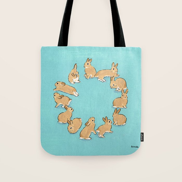 12 rabbits Tote Bag Gallery Image 1