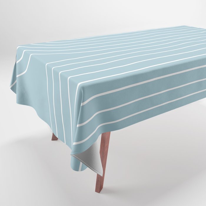 Minimal Line Curvature XCVII Sky Blue Tablecloth Gallery Image 1