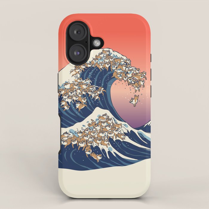 The Great Wave of Shiba Inu iPhone Case Gallery Image 1