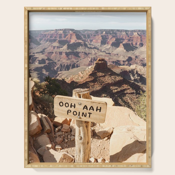 Viewpoint Grand Canyon National Park Arizona Photo | Nature Landscape Print | USA Travel Photography Serving Tray Gallery Image 1