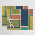 Modular Midcentury Modern Geometric Pattern in Retro Mid Mod Colors Placemat Gallery Image 1