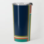 Modular Midcentury Modern Geometric Pattern in Retro Mid Mod Colors Travel Mug Gallery Image 2