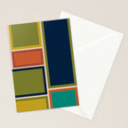 Modular Midcentury Modern Geometric Pattern in Retro Mid Mod Colors Stationery Card Gallery Image 2