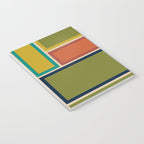 Modular Midcentury Modern Geometric Pattern in Retro Mid Mod Colors Notebook Gallery Image 3