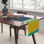 Modular Midcentury Modern Geometric Pattern in Retro Mid Mod Colors Table Runner Gallery Image 2