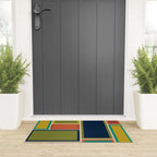 Modular Midcentury Modern Geometric Pattern in Retro Mid Mod Colors Welcome Mat Gallery Image 3