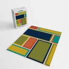 Modular Midcentury Modern Geometric Pattern in Retro Mid Mod Colors Jigsaw Puzzle Gallery Image 2