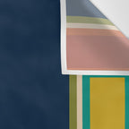 Modular Midcentury Modern Geometric Pattern in Retro Mid Mod Colors Wall Tapestry Gallery Image 3