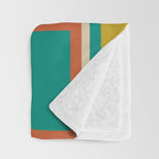 Modular Midcentury Modern Geometric Pattern in Retro Mid Mod Colors Throw Blanket Gallery Image 3