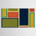 Modular Midcentury Modern Geometric Pattern in Retro Mid Mod Colors Tablecloth Gallery Image 2