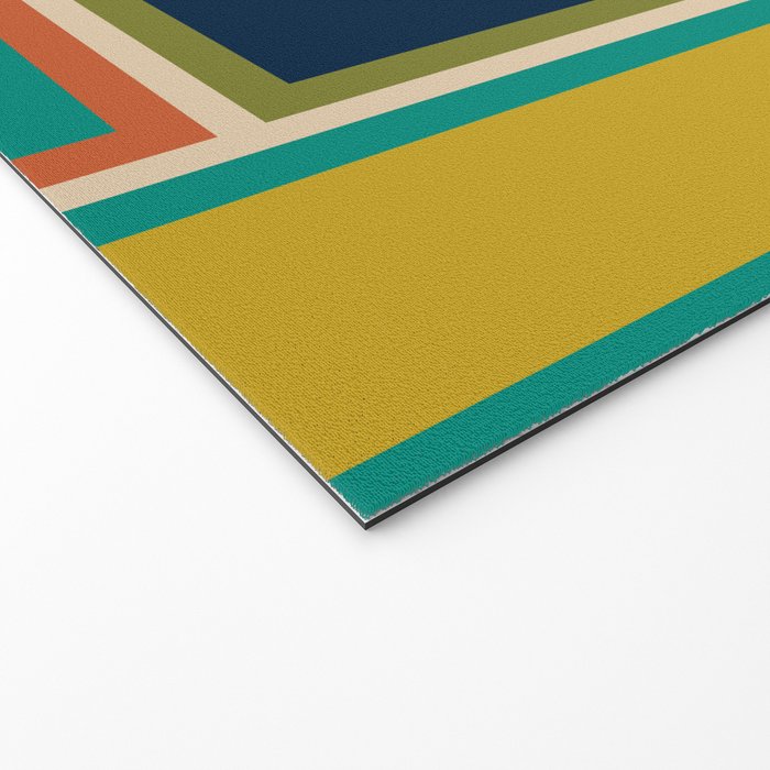 Modular Midcentury Modern Geometric Pattern in Retro Mid Mod Colors Welcome Mat Gallery Image 2