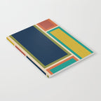 Modular Midcentury Modern Geometric Pattern in Retro Mid Mod Colors Notebook Gallery Image 2