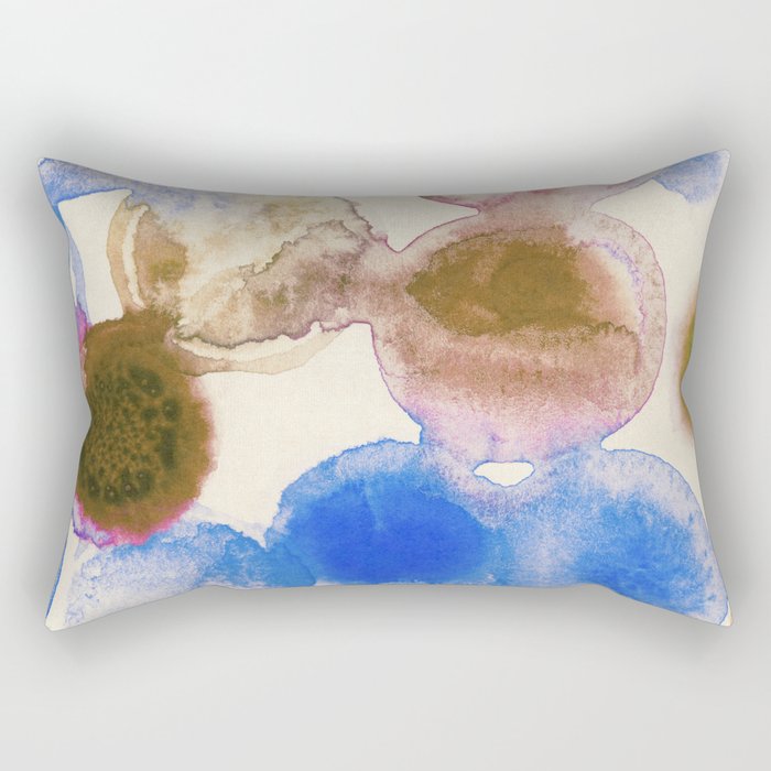 Colorful Acrylic Circles #2 Rectangular Pillow Gallery Image 2