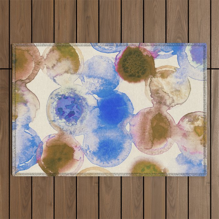 Colorful Acrylic Circles #2 Outdoor Rug Gallery Image 1