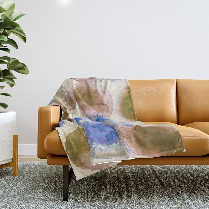 Colorful Acrylic Circles #2 Throw Blanket Gallery Image 1